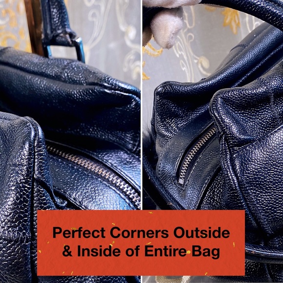 AUTH CHANEL VTG EUC Rare Quilt Bowler Shoulder Bag - Picture 8 of 16